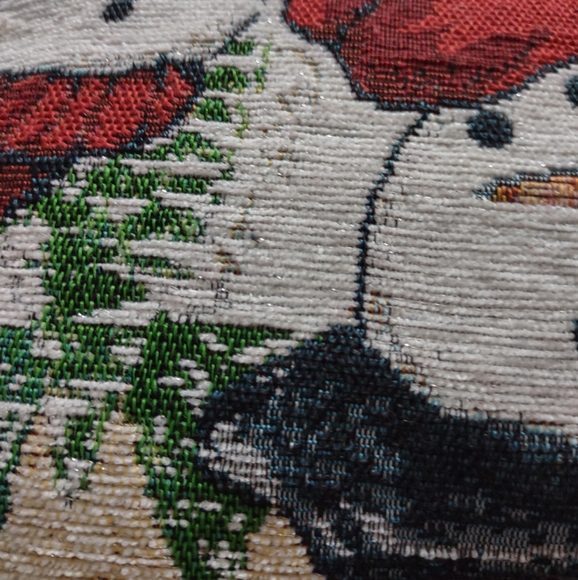 St Nicholas snowmen tapestry holiday throw pillow Lumbar - Picture 2 of 5